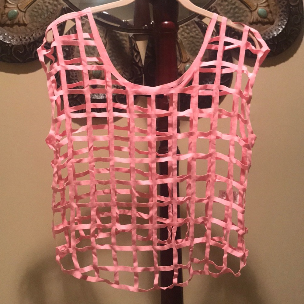 Pink swimsuit cover up
